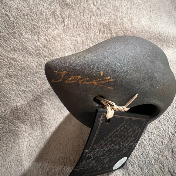 Artist Signed Iridescent Raku Pottery Quail sculpture figurine bird - Picture 10 of 14